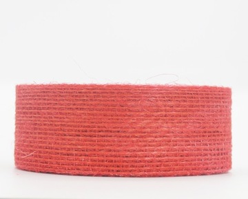 Wstążka Jutowa Czerwony 4 cm / 9m