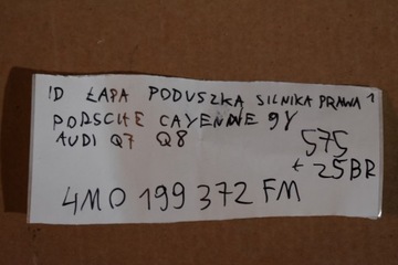 IDEALNI UCHYCENÍ ULOŽENÍ MOTORU PRAVÁ PORSCHE CAYENNE 9Y AUDI Q7 Q8 1