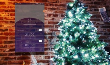 200LED Рождественские гирлянды, БЕЛЫЕ, УПРАВЛЯЮТСЯ ПО ТЕЛЕФОНУ
