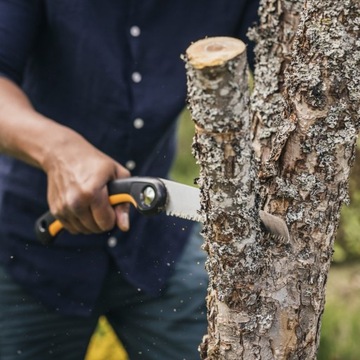 FISKARS Piła ręczna do gałęzi długa ogrodowa składana 3 pozycje cięcia SW69