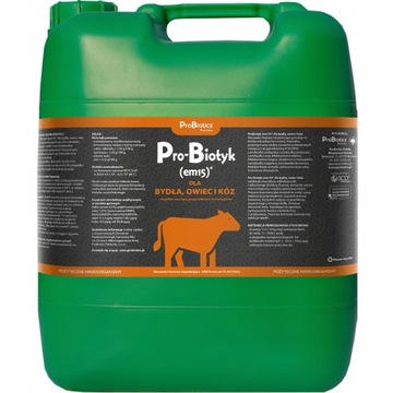 PRO-BIOTYK EM15 20L DLA BYDŁA, OWIEC I KÓZ PROBIO EMY EM-15 ODPORNOŚĆ