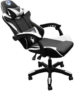 Fotel GAMINGOWY komputerowy OBROTOWY biurowy krzesło gracza + MASAŻ PLECÓW!