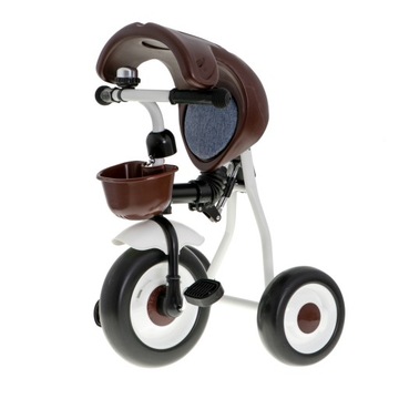 ROWER ROWEREK TRÓJKOŁOWY DZIECIĘCY Z OPARCIEM I KOSZYKIEM SOLIDNY SKŁADANY