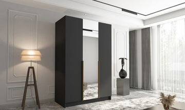 Наклонный гардероб II 150 см с зеркалом - 3 -деревенский гардероб Classic