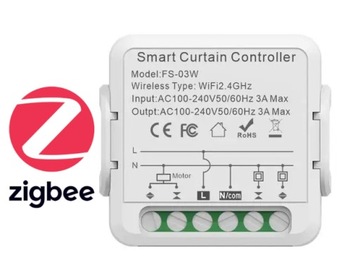 DOPUSZKOWY STEROWNIK ROLET ZEWNĘTRZNYCH WIFI SMART LIFE TUYA ZIGBEE 3.0