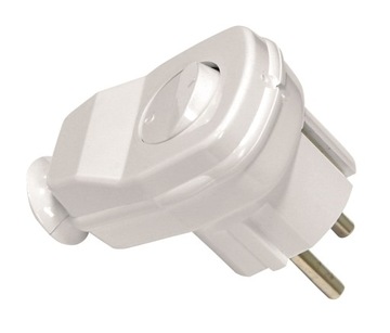 WTYCZKA KĄTOWA Z WYŁĄCZNIKIEM 16A 230V AWA ELEGANC