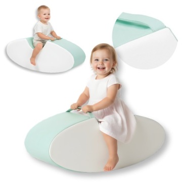 Houpačka Pro Děti XXL Pěnová 83 X 26 CM Fazole Lehká Bílá, Mátová