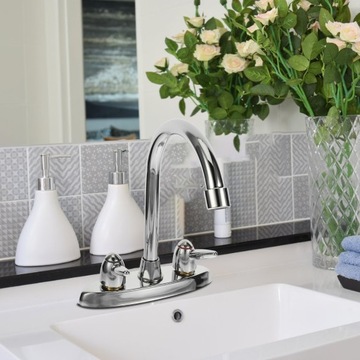 Podwójny kran obrotowy do zlewu kuchennego DUAL