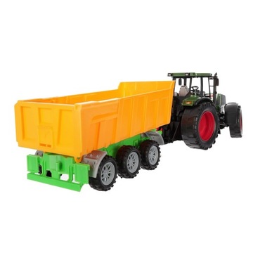 Duży Traktor Z Przyczepą Rolniczą Wywrotką 54cm