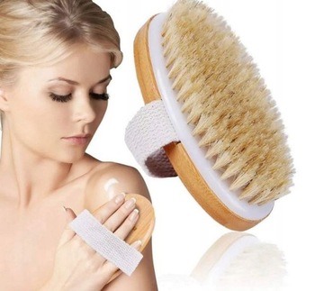 SZCZOTKA DO MASAŻU CIAŁA na sucho mokro NATURALNA
