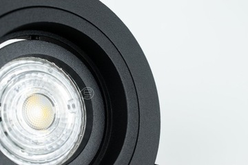 РЕГУЛИРУЕМЫЙ ПОТОЛОЧНЫЙ СВЕТИЛЬНИК, ЧЕРНЫЙ КРУГ + GU10 LED