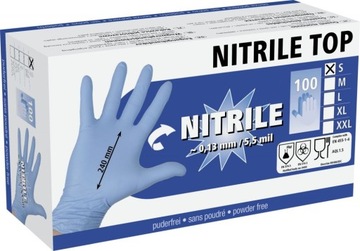 Rękawice Nitrile TOP, roz. XXL, 100 szt., Kerbl