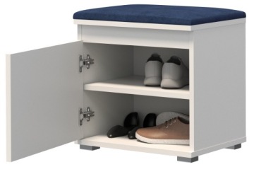Тумба для обуви с сиденьем Невада 50 Белая