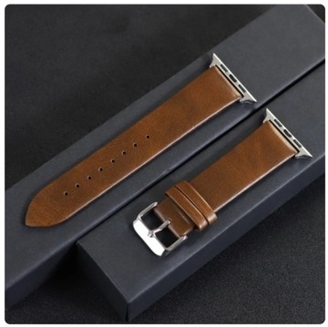 PASEK DO APPLE WATCH IWATCHA SMARTWATCHA 41 MM BRĄZOWY EKOSKÓRA SUPER HIT!