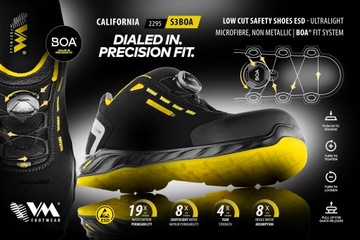 Удобные рабочие туфли VM California S3 BOA 45