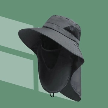 Летняя рыбацкая шляпа с маской для защиты от солнца на открытом воздухе с широкими полями для женщин