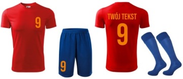 STRÓJ PIŁKARSKI Z WŁASNYM NADRUKIEM NAPISEM (XL) KOMPLET SPORTOWY