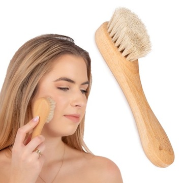 SZCZOTKA DO MASAŻU TWARZY NA SUCHO NATURALNA HABYS
