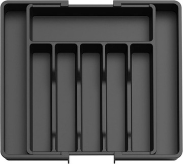 ROZSUWANY SZUFLADY NA SZTUĆCE WKŁAD ORGANIZATOR SZUFLAD KUCHNIA CZARNY