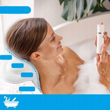 ЭРГОНОМИЧНАЯ ПОДУШКА ДЛЯ ВАННЫ, МЯГКАЯ И УЮТНАЯ ПОДГОЛОВНИК ДЛЯ ВАННЫ, БЕЛЫЙ