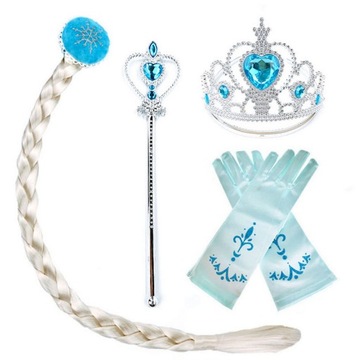 AKCESORIA LUX ELSA RĘKAWICZKI TIARA WARKOCZ BERŁO