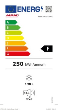 MPM 206-SK-06E/N Морозильная камера 200л Белый