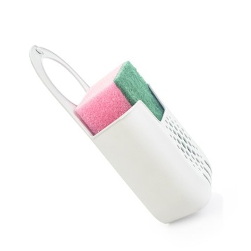 ORGANIZER KUCHENNY NA GĄBKĘ UCHWYT DO ZLEWU Z GĄBKĄ PRZYBORNIK SZARY