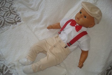 БЕЖЕВЫЙ КОМПЛЕКТ ЛЕТНЕЙ ОДЕЖДЫ /КРЕЩЕНИЕ/СВАДЬБА/ 68