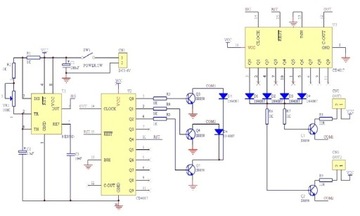 Strzałki efekt Led kierunkowskazy CZERWONO- NIEB DIY KIT