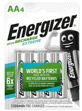 4x Akumulator ENERGIZER EXTREME AA 2300 mah R6 +box