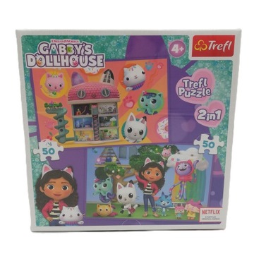 Puzzle Trefl 100 elementów KOCI DOMEK GABI 91958