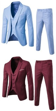 Men Brand Blazers 3 Pieces Sets Business Suits Ves