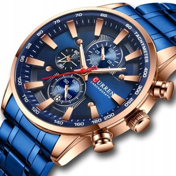 ZEGAREK MĘSKI CURREN KLASYCZNY ELEGANCKI CHRONOGRAF DATOWNIK 6 KOLORÓW