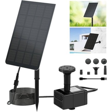 FONTANNA DO OCZKA SOLARNA POMPA FONTANNOWA MAŁA FONTANNA OGRODOWA 200L/H