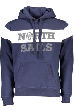 Bluza z kapturem kangurka logo North Sails XL