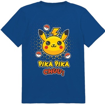 KOSZULKA DZIECIĘCA T-SHIRT DLA DZIECKA PIKACHU POKEMON 152 PREZENT JAKOŚĆ