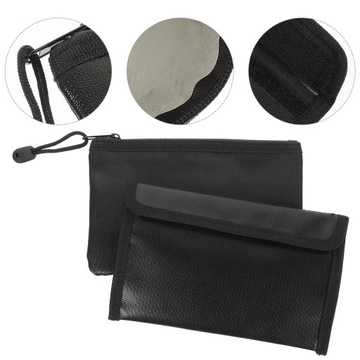 Папка для документов огнестойкая и водонепроницаемая (черная) 2 шт.