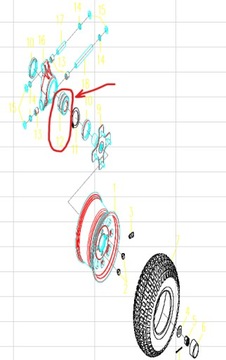 ПОДШИПНИК СТУПИЦЫ ЗАДНЕГО КОЛЕСА Quad ATV Access Lucky Star MAX 300cc OEM!