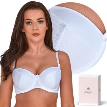 GAIA KATE 281, biustonosz full cup, BIAŁY, 80B