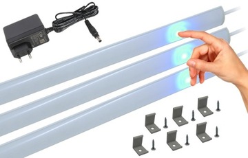 Listwa meblowa narożna LED szafkę 3x200cm REGULACJ