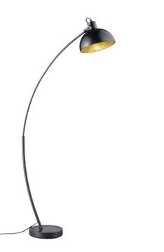 Lampa podłogowa stojąca łuk czarna złota RL