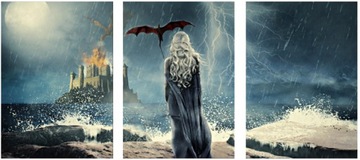 3x OBRAZ NA ŚCIANĘ DAENERYS TARGARYEN 30x40