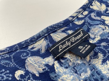 Wzorzysta bluzka damska niebieska bawełna modal LUCKY BRAND r. S