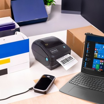 Mini Drukarka Termiczna Etykiet Kurierskich Samoprzylepnych USB 10x15 cm