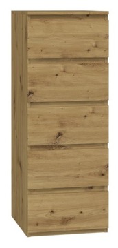 DUŻA KOMODA SZAFKA 5 SZUFLAD MARCYSIA DĄB ARTISAN