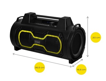 RADIO BUDOWLANE Głośnik Budowa 50W DUŻY MOBILNY Bluetooth USB AUX PILOT