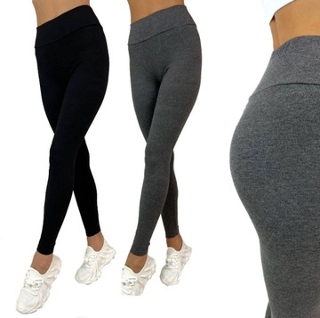 LEGGINSY PRĄŻKOWANE SPODNIE PRĄŻEK GETRY 4XL/5XL
