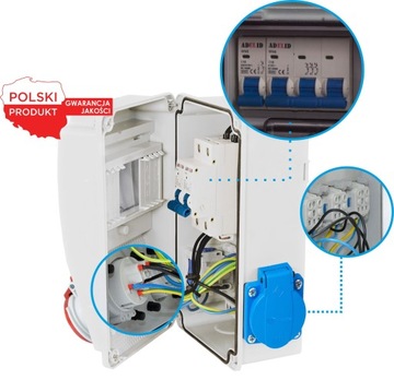 ЗАЩИЩЕННЫЙ РАСПРЕДЕЛИТЕЛЬНЫЙ ЩИТ 16А 5П 2Х230В