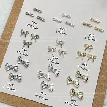 Украшение для дизайна ногтей. Прочное естественное украшение для маникюра. Украшение с бантом.