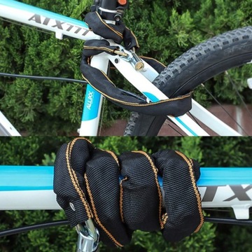 ВЕЛОСИПЕДНЫЙ ЗАМОК ДЛЯ ВЕЛОСИПЕДА МОТОКУТЕРА ВЕЛОСИПЕДНЫЙ ЗАМОК ЗАКАЛЕННАЯ ЦЕПЬ